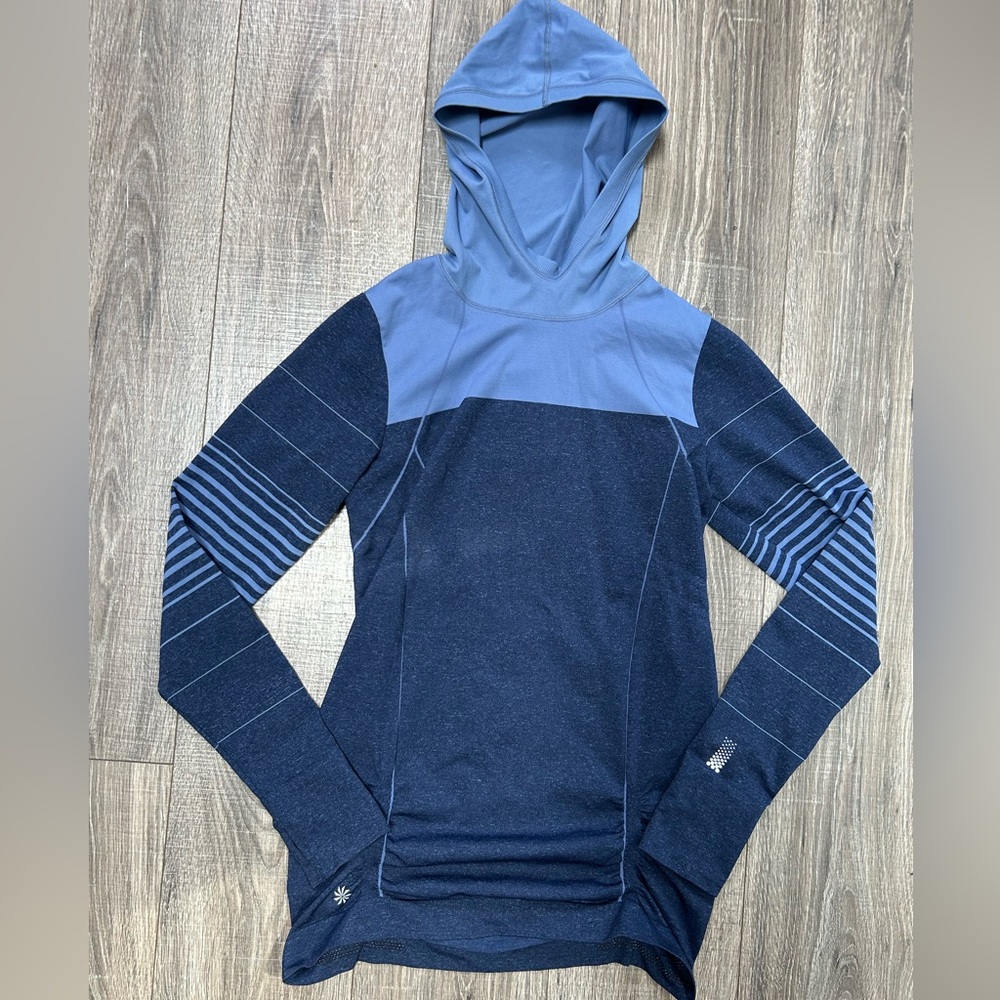 Athleta Fastest Track Seamless Hooded Shirt